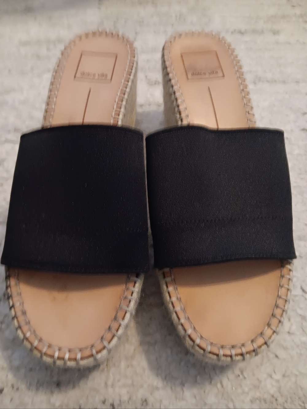 Dolce Vita Black Slide Espadrille Sandals - Classic Women’s Slip-On